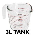 3 litre water tank for extended cleaning times