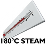 180 degress Celsius dry steam vapour output