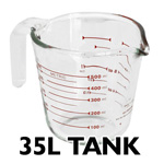 total combined tank capacity of 35 litres, for extended cleaning between fills
